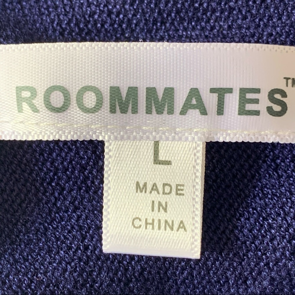 Roomates Dark Blue Cotton Sleeveless Cardigan | M - Picture 2 of 5